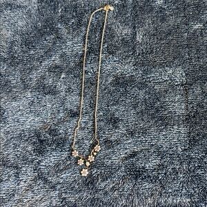 Pandora Silver and Purple Floral Necklace